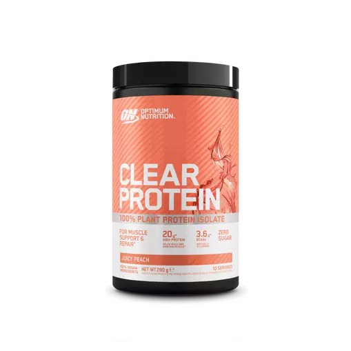Optimum Nutrition ON Clear Protein 100% Plant Protein Isolate Juicy Peach 280 grams (10 Servings) Colombia | 9207UEQYB